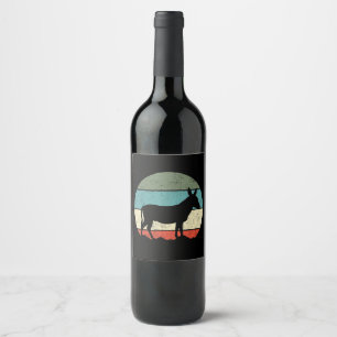 Rótulo De Garrafa De Cerveja Cute Donkey Presente Amante de os animais Pres