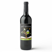 Cute Hanukkah acende a coruja noturna e Menorah