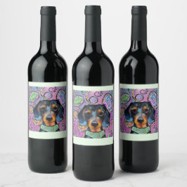 RÓTULO DE GARRAFA DE CERVEJA DACHSHUND 