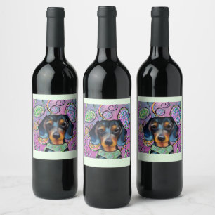 RÓTULO DE GARRAFA DE CERVEJA DACHSHUND 