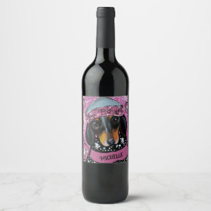RÓTULO DE GARRAFA DE CERVEJA DACHSHUND 