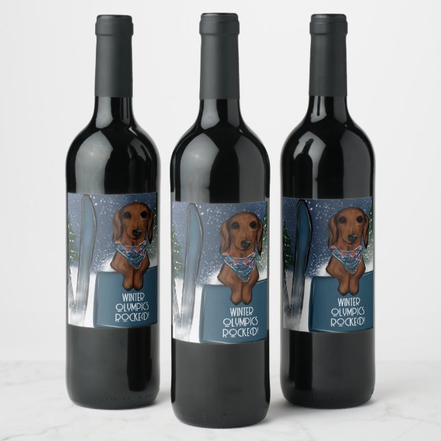 RÓTULO DE GARRAFA DE CERVEJA DACHSHUND  (Garrafas)