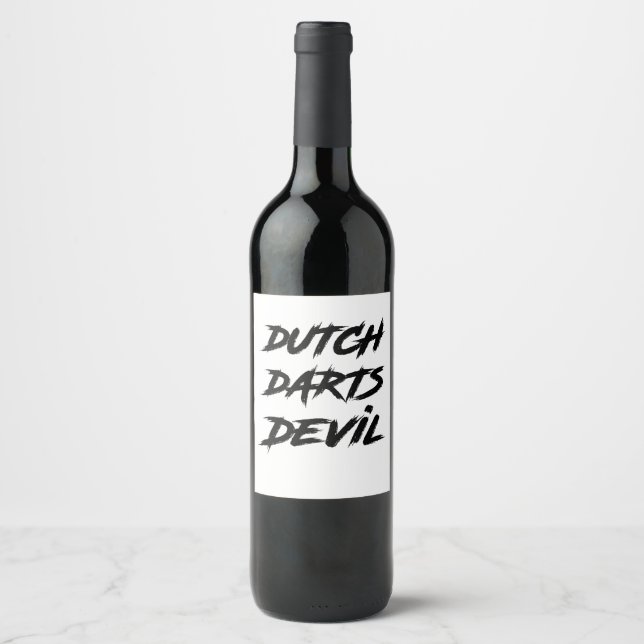 Rótulo De Garrafa De Cerveja Dardos - Dart Devil Holandês (Frente)
