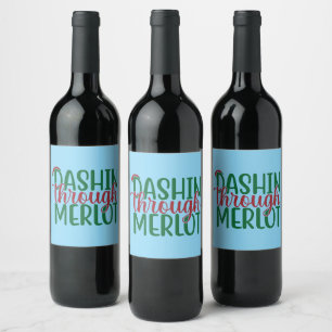 Rótulo De Garrafa De Cerveja Dashing Through Merlot