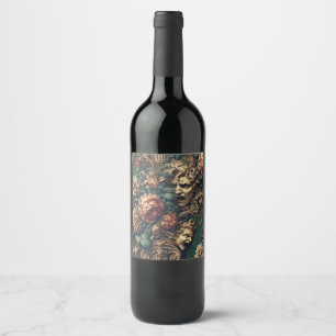 Rótulo De Garrafa De Cerveja Decadência Desordenada – Floral Vitoriano Gótico
