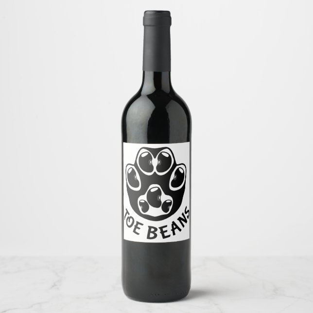 Rótulo De Garrafa De Cerveja Dedos do Pé - Feijão Preto (Frente)