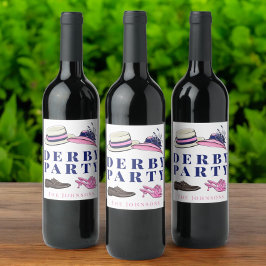 Rótulo De Garrafa De Cerveja Derby Party Hat Calçado Fashion Preppy Marinho