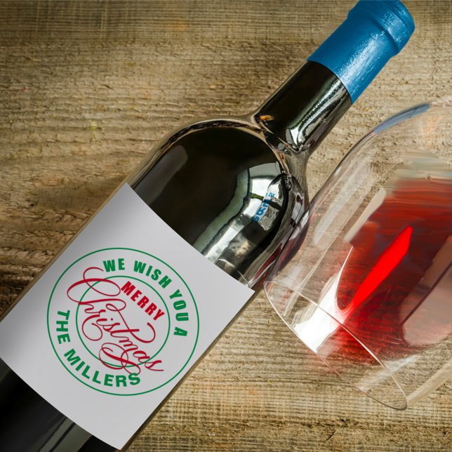 Rótulo De Garrafa De Cerveja Desejamos-Lhe Um Feliz Natal (Criador carregado)