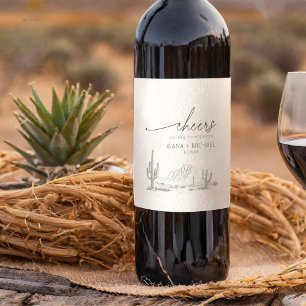 Rótulo De Garrafa De Cerveja Desert Vibes Wedding Landscape ID1019