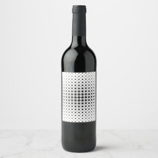 Rótulo De Garrafa De Cerveja Design Abstrato Minimalista Preto e Branco