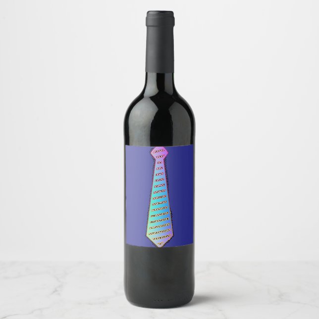 Rótulo De Garrafa De Cerveja Design da Gravata Azul (Frente)
