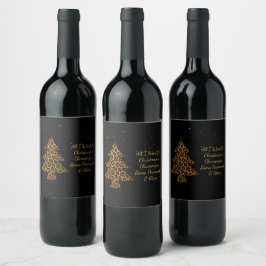 Rótulo De Garrafa De Cerveja Design de árvore de leopardo de férias chic