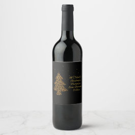 Rótulo De Garrafa De Cerveja Design de árvore de leopardo de férias chic
