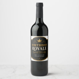 Rótulo De Garrafa De Cerveja Design de Rótulo de Vinho Birthday Royale