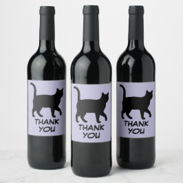 Rótulo De Garrafa De Cerveja Design de Silhuetas de Animais Fofos - Gatos 1 + t