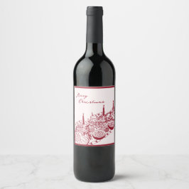 Rótulo De Garrafa De Cerveja Design Minimalista de Mesa de Natal Personalizado
