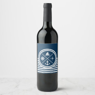Rótulo De Garrafa De Cerveja Design temático náutico