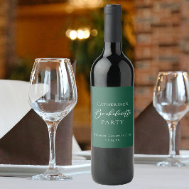 Rótulo De Garrafa De Cerveja Despedida de Solteira Verde Esmeralda Personalizad