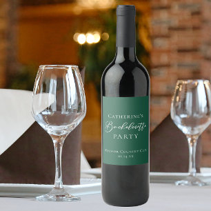 Rótulo De Garrafa De Cerveja Despedida de Solteira Verde Esmeralda Personalizad
