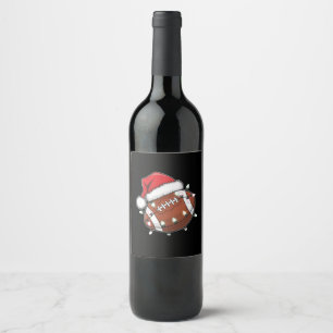 Rótulo De Garrafa De Cerveja Desporto de Natal Futebol Americano Amante do Nata