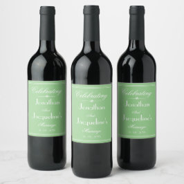 Rótulo De Garrafa De Cerveja Detalhes do Roteiro Branco Simples para Casamento