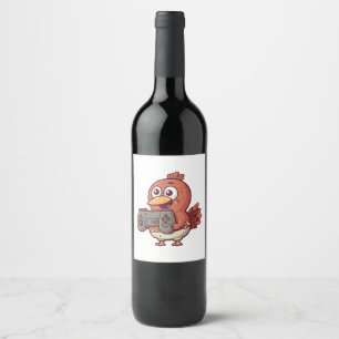 Rótulo De Garrafa De Cerveja Dia de Ação de Graças dos jogos