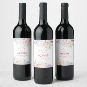 Rótulo De Garrafa De Cerveja Dia de as mães Floral Elegante Personalizado