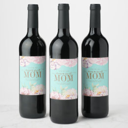 Rótulo De Garrafa De Cerveja Dia de as mães Personalizado Floral