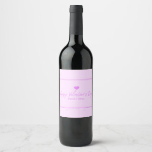 Rótulo De Garrafa De Cerveja Dia dos Namorados Rosa - Roxo