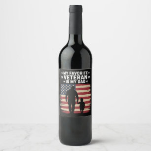 Rótulo De Garrafa De Cerveja Dia dos Veteranos Pai Orgulhoso