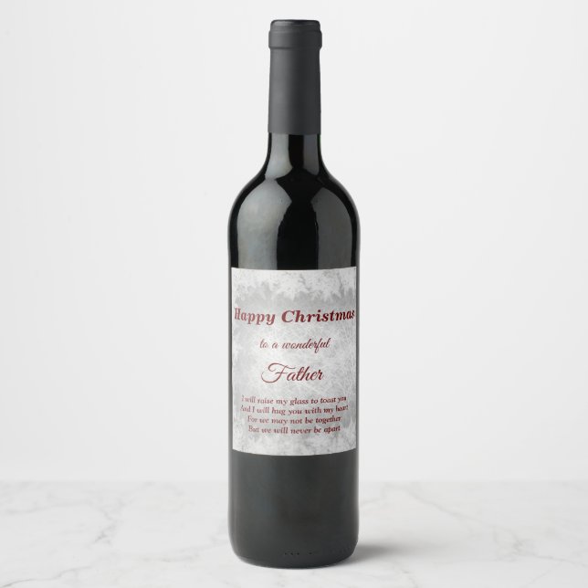 Rótulo De Garrafa De Cerveja Distância Feliz Natal Pai design (Frente)