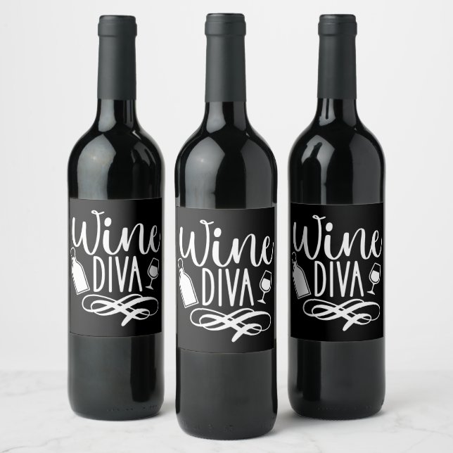 Rótulo De Garrafa De Cerveja Divina do Vinho Fofa Engraçada  (Garrafas)