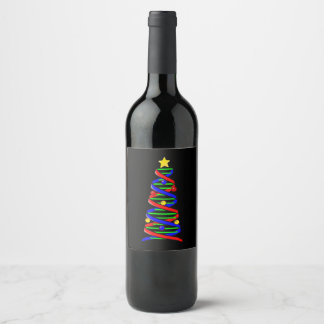 Rótulo De Garrafa De Cerveja DNA Helix Christmas Tree Life Science Biology