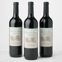 Rótulo De Garrafa De Cerveja Dois Dólares de Areia Casamento Personalizado