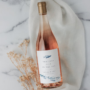 Rótulo De Garrafa De Cerveja Dois peixes a menos no mar personalizados