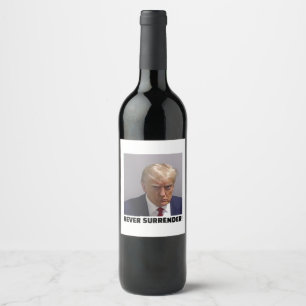 Rótulo De Garrafa De Cerveja Donald J Trump Mug Shot - Nunca Renda Longa Venda