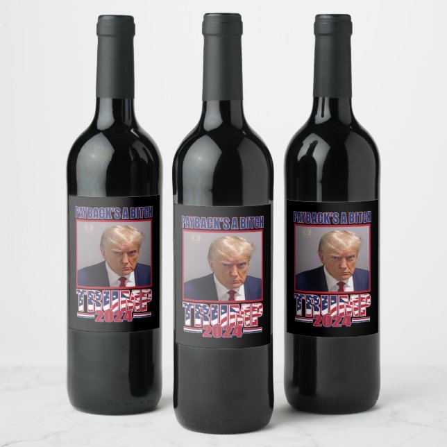 Rótulo De Garrafa De Cerveja Donald Trump 2024 (Garrafas)
