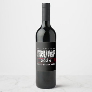 Rótulo De Garrafa De Cerveja Donald Trump 2024 Devolva a América Eleição