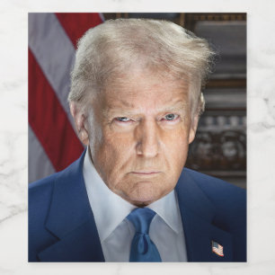 Rótulo De Garrafa De Cerveja Donald Trump 2025 Presidente Americano Portrait