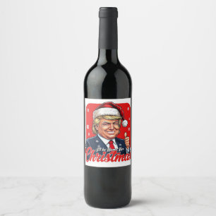 Rótulo De Garrafa De Cerveja Donald Trump Natal Papai Noel Art