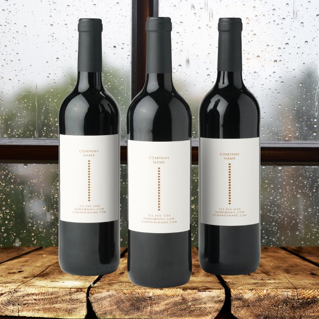 Rótulo De Garrafa De Cerveja Dourado ponto mínimo profissional simples (Criador carregado)