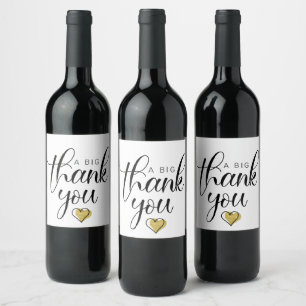 Rótulo De Garrafa De Cerveja Dourado Um Grande Agradecimento Obrigados Clipart 