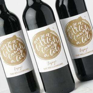 Rótulo De Garrafa De Cerveja Dourado Vinho