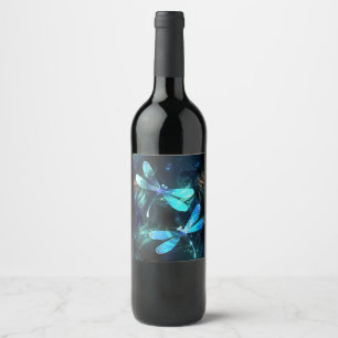 Rótulo De Garrafa De Cerveja Dragonflies de lago