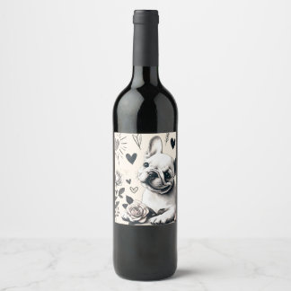 Rótulo De Garrafa De Cerveja Dreamy Frenchie