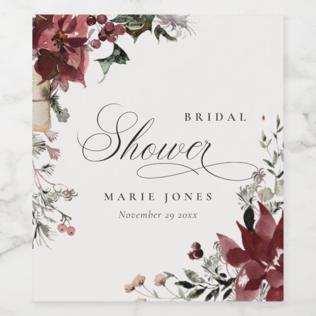 Rótulo De Garrafa De Cerveja Dusky Warm Festival de Inverno Foliagem Chá de Noi (Rótulo Único)