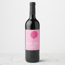É uma moça moderna Rótulo de Vinho Rosa Quadrado