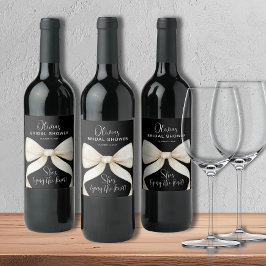 Rótulo De Garrafa De Cerveja Ela Está Amarrando o Laço Festa de Chá de Noiva Bo