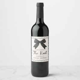 Rótulo De Garrafa De Cerveja Ela Está Dando o Nó Laço Preto Chuveiro de Noiva
