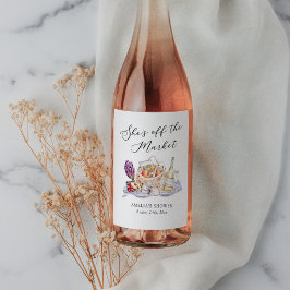 Rótulo De Garrafa De Cerveja Ela está fora do mercado Churrasco de Noiva no Mer